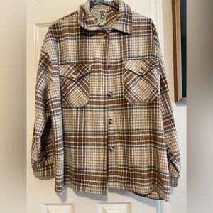 Plaid Button-Up Women's Jacket